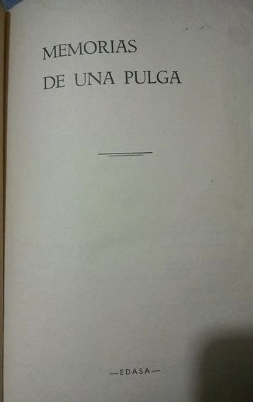 Libro Memorias De Una Pulga En Mercado Libre México