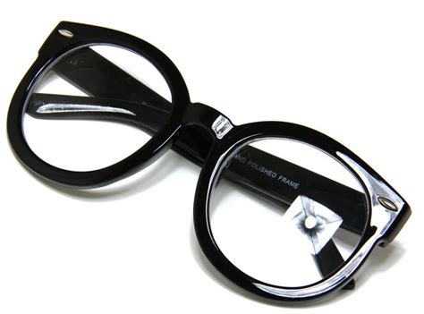New Hot Nerd Bookworm Geek Round Black Eyeglasses Large Mens Or Womens Glasses Ebay