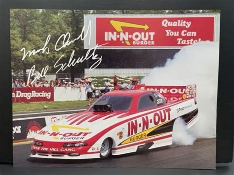 Nhra Rarevintage Andsigned By Mark Oswaldbill Schultz In N Out Funny Car