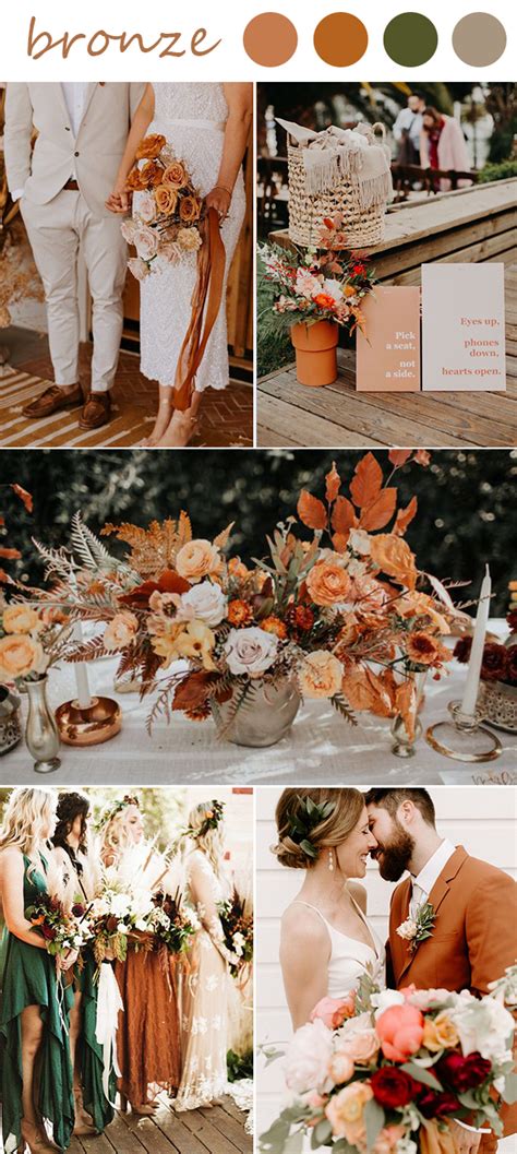Gorgeous Rust And Bronze Wedding Color Inspirations For Fall Couples Wednova Blog
