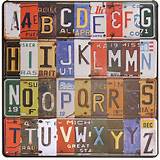 Photos of License Plate Alphabet
