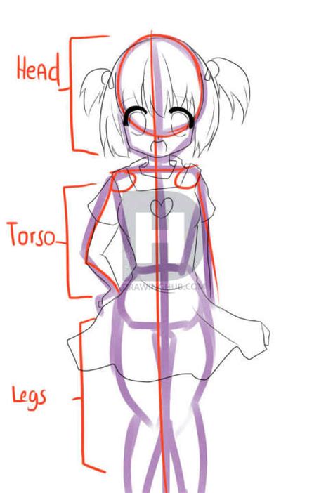Anime Girl Full Body Drawing Free Download On Clipartmag