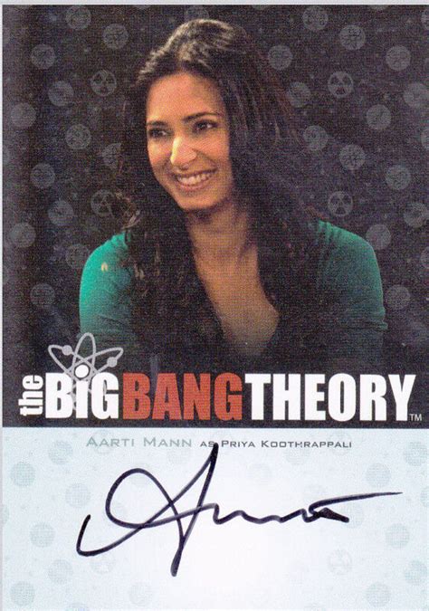 Aarti Mann Autogramm The Big Bang Theory Priya Koothrappali Autograph