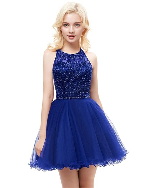 Short Prom Dresses For Juniors Embroidery Appliques Tulle Homecoming