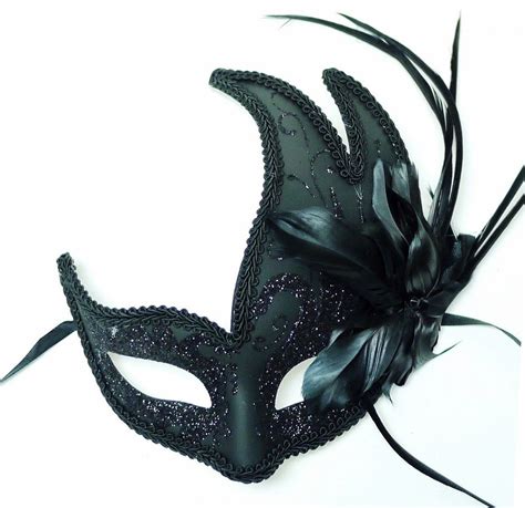 Masquerade Ball Mardi Gras Venetian Feather Mask