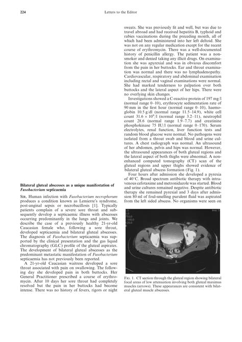 Pdf Bilateral Gluteal Abscesses As A Unique Manifestation Of