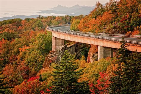 Linn Cove Viaduct And Fall Foilage Photograph By Matt Plyler Fine Art