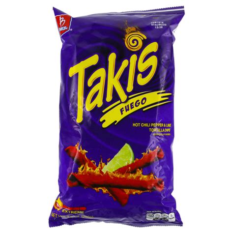Takis Fuego Hot Chili Pepper And Lime Tortilla Chips 280g New