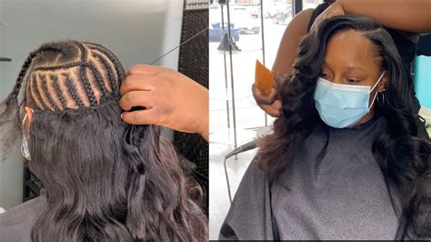 Side Part Traditional Sew In Start To Finish Updated 2021 Youtube