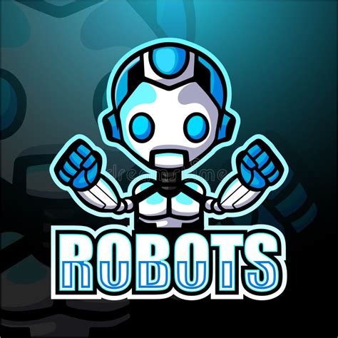 Robot Mascot Esport Logo Design Stock Vector Illustration Of Android