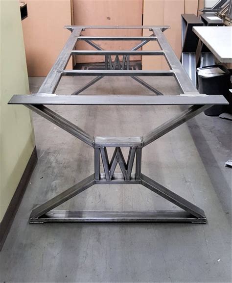 This metal pedestal is for round or square table tops. Modern Industrial Dining Table Legs with builded