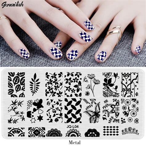 Jql Nail Stamping Plates Stencils For Nails Art Lace Flower Animal