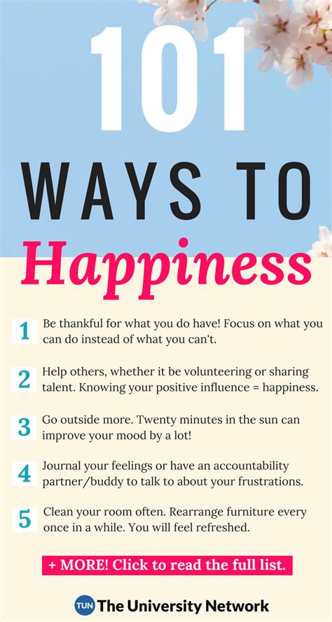 101 Ways To Happiness Ways To Be Happier Finding Happiness What Is