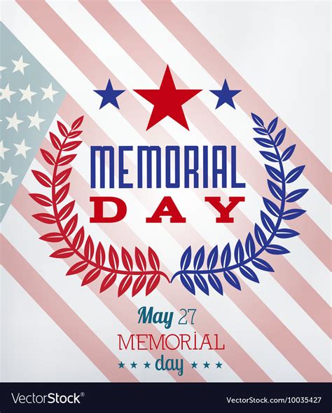 Memorial Day Royalty Free Vector Image Vectorstock