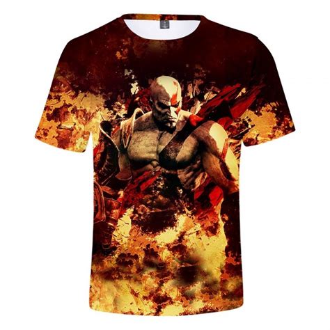 T Shirt God Of War Kratos Enflammé Vendugeek