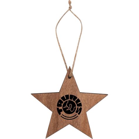 Logo Wooden Star Ornaments
