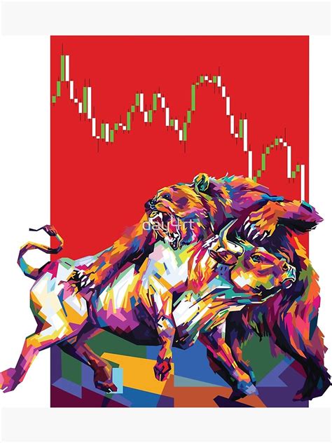 Bull Vs Bear Forex Poster By Day4rt Redbubble