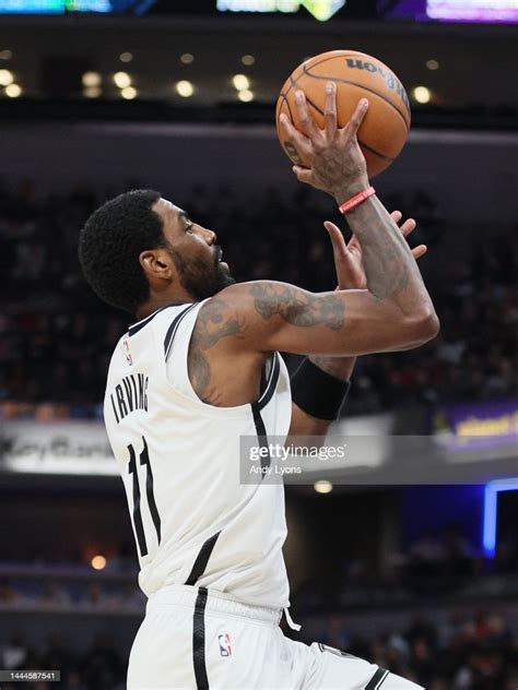 Kyrie Irving The Brooklyn Nets Shoots The Ball During The First Half