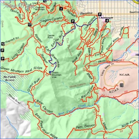 Boulder Hiking Map