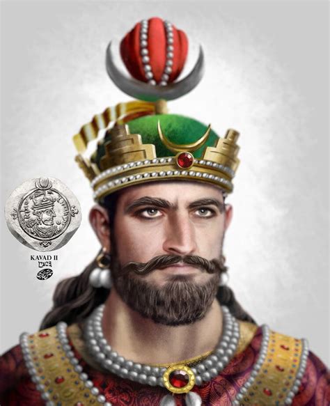 Recreation Of Kavad Ii With Red Embroidered Vest And Bejeweled Green
