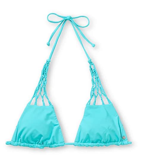 Billabong Sammy Teal Triangle Bikini Top Zumiez