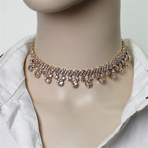 2017bride Hot Boho Collar Choker Drop Crystal Beads Necklace Pendant