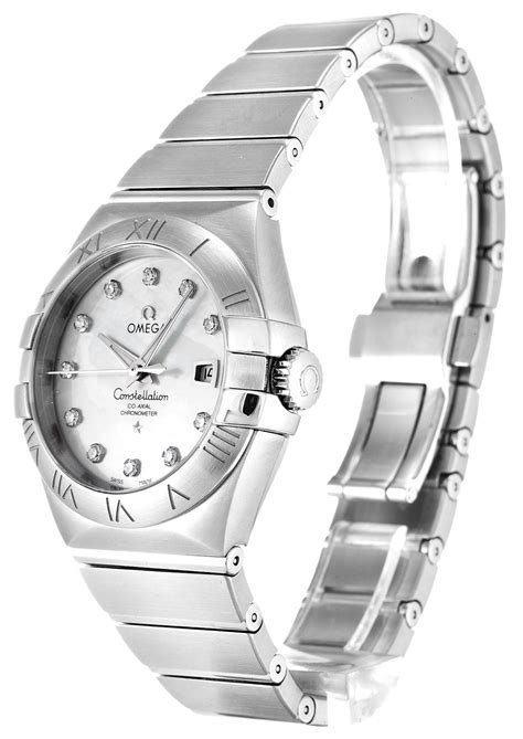 Replica Omega Constellation Chronometer Ladies White Case Diamond