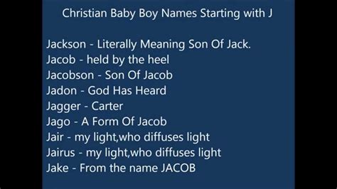 Are you looking for christian baby boy name for your cute bundle of joy? Christian Baby Boy Names J - YouTube