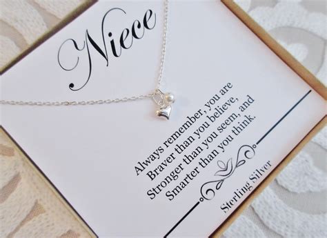 Celebrate the big day by picking a gift that will come in handy for the next big step life: Gift for Niece jewelry Sterling Silver heart necklace with ...