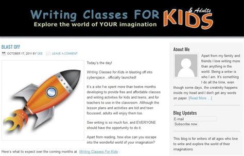 Kids Book Review Dee Whites Writing Classes For Kids Blasts Off