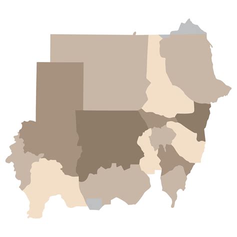 Sudan Map Map Of Sudan In Administrative States Regions 35512741 Png