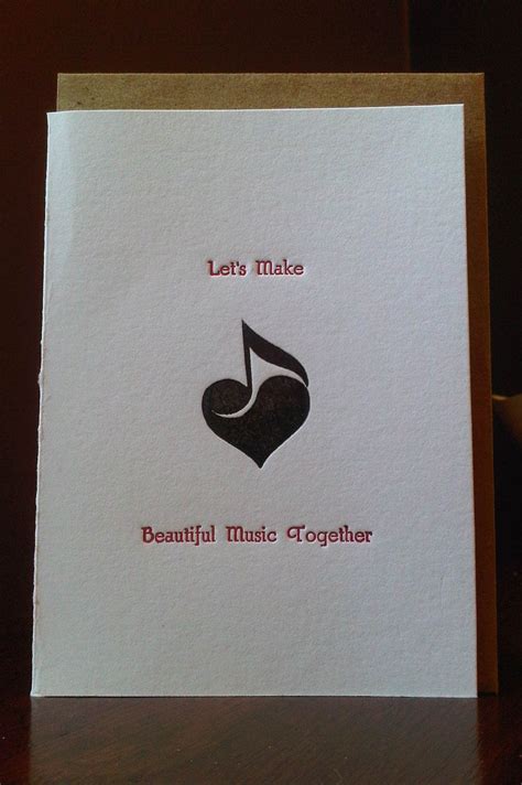Let S Make Beautiful Music Together Hand Printed Valentine S Day Or