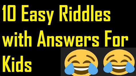 Ten Easy Riddles With Answers For Kids