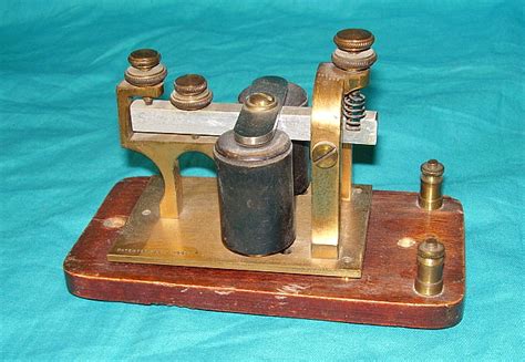 Morse Code Telegraph Key And Sounder Jh Bunnel And Co Telegraph Morse