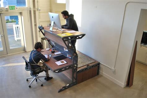 Double Desker Office Layout Desk Home Office Library