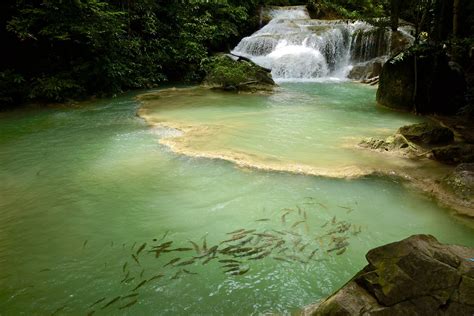Erawan National Park And Waterfall In Kanchanaburi Provinc Flickr