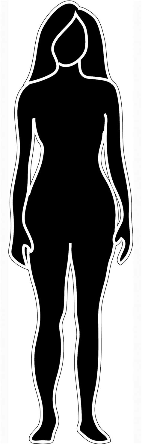 Female Body Outline Template Freemium Templates Bodewasude