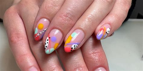 Colourful Abstract Nails Step By Step Warpaintmag