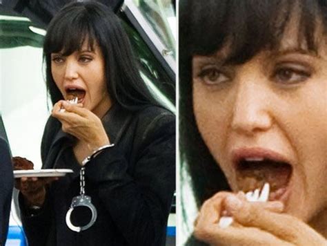 Jolie Munches On Angelina Food Cake