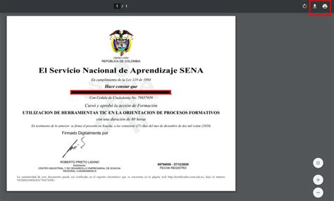 Certificados Sena Los Certificados