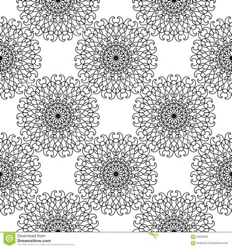 Abstract Mandala Seamless Pattern Stock Illustration Illustration Of