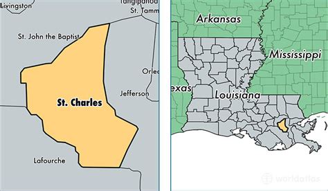 Saint Charles Parish Louisiana Map Of Saint Charles Parish La