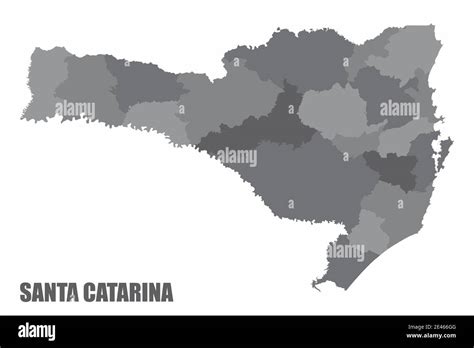 Santa Catarina Regions Map Stock Vector Image And Art Alamy
