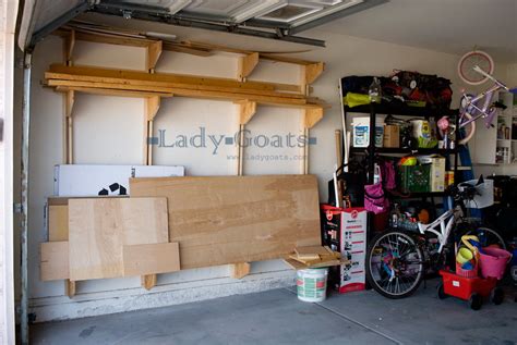 Wooden Diy Garage Lumber Rack Pdf Plans