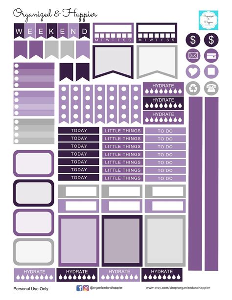 Free Planner Sticker Template Printable Templates