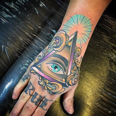 27 Triangle Eye Tattoo Designs