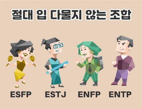 Mbti 성격 16가지 유형별 궁합 궁합표사진 연애순위