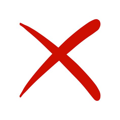 Check Mark And Cross Mark Icon Tick Symbol In Red Color Vector