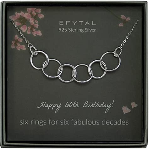 EFYTAL Happy Th Birthday Gifts For Women Necklace Sterling Silver