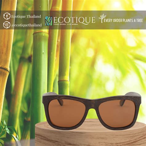 Bamboo Framed Sunglasses Uv Protected Ecotique Thailand